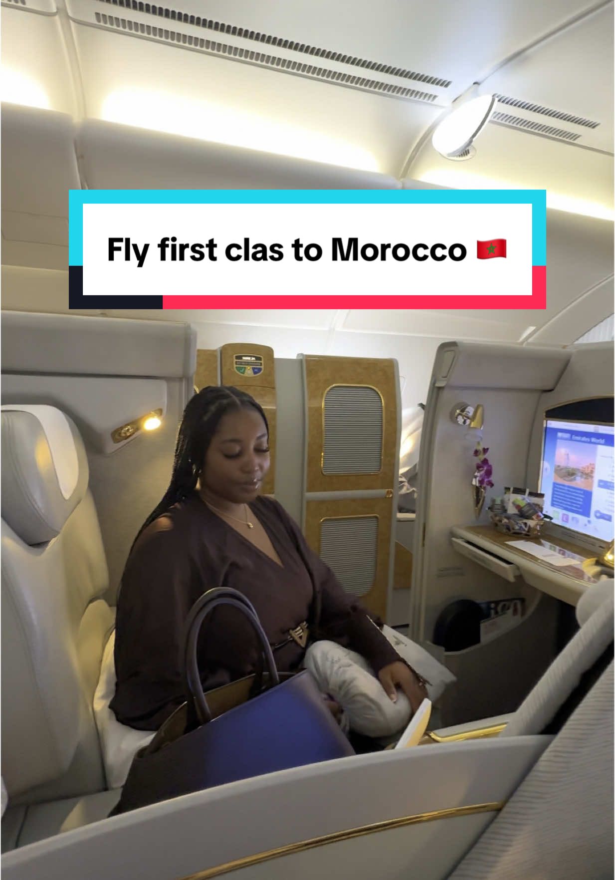 Fly with me to Morocco fo begin preparations for my new hotel! ✨🥳 So excited to get started with the process. #moroccotravel #emiratesairlines #emirates #firstclass #entrepreneur #luxuryhotel #buildingabusiness 