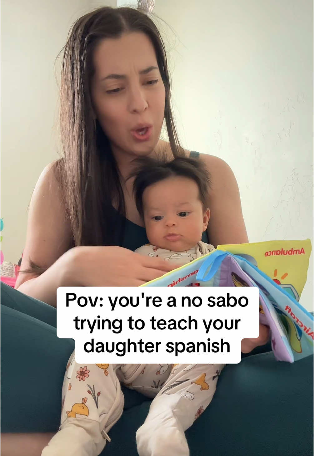 She can’t turn out like me, Mexican and doesn’t speak 🤦🏻‍♀️ #mom #momlife #baby #spanish #fyp #fy #relatable #parenting #parents #mexican 