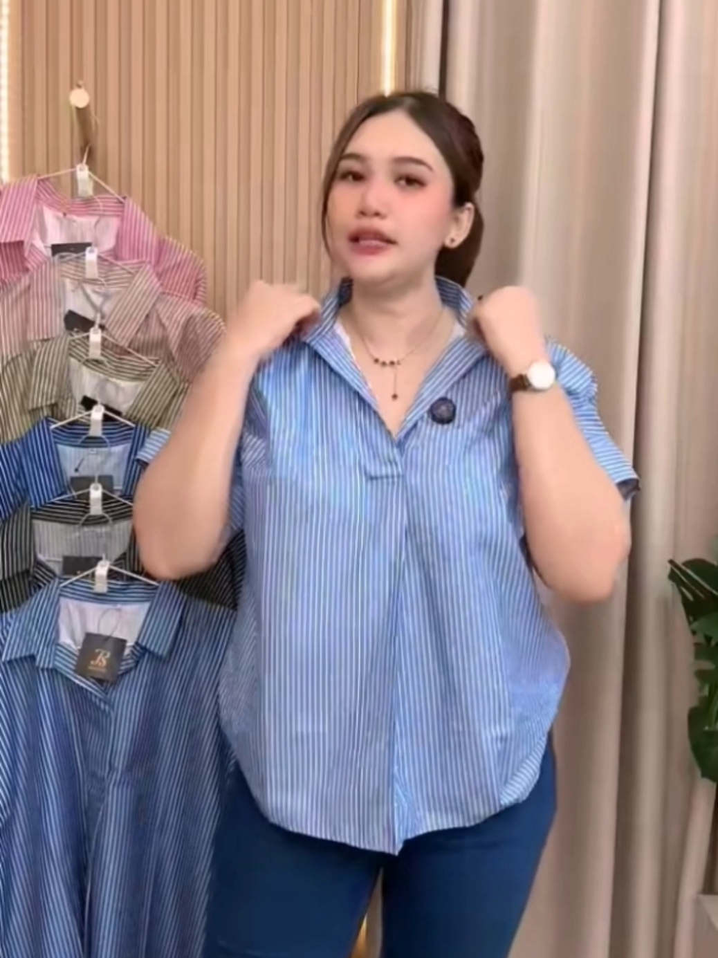 Harumi Salur XXL XXXL 5L 120 130 140 BloUse Katun Miracle Oversize Atasan Wanita Bigsize Lengan Pendek Size Jumbo #atasanwanita #blouse #fashiontiktok #outfitideas 
