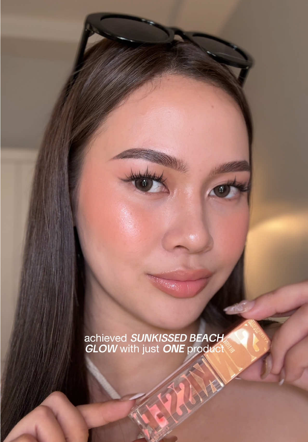 Don’t forget to bring @Maybelline New York PH SUNKISSER BLUSH on your beach trip ☀️🏖️ • ULTRA BLENDABLE • INFUSED WITH VITAMIN E • UP TO 12HR WEAR • 8 SHADES • PHP399   Including @Baobab Eyewear @Trinkets Jewelry as well in my summer essentials! 🌊 #MaybellineSunkisserPH #MaybellineTiktokClub #MaybellinePH