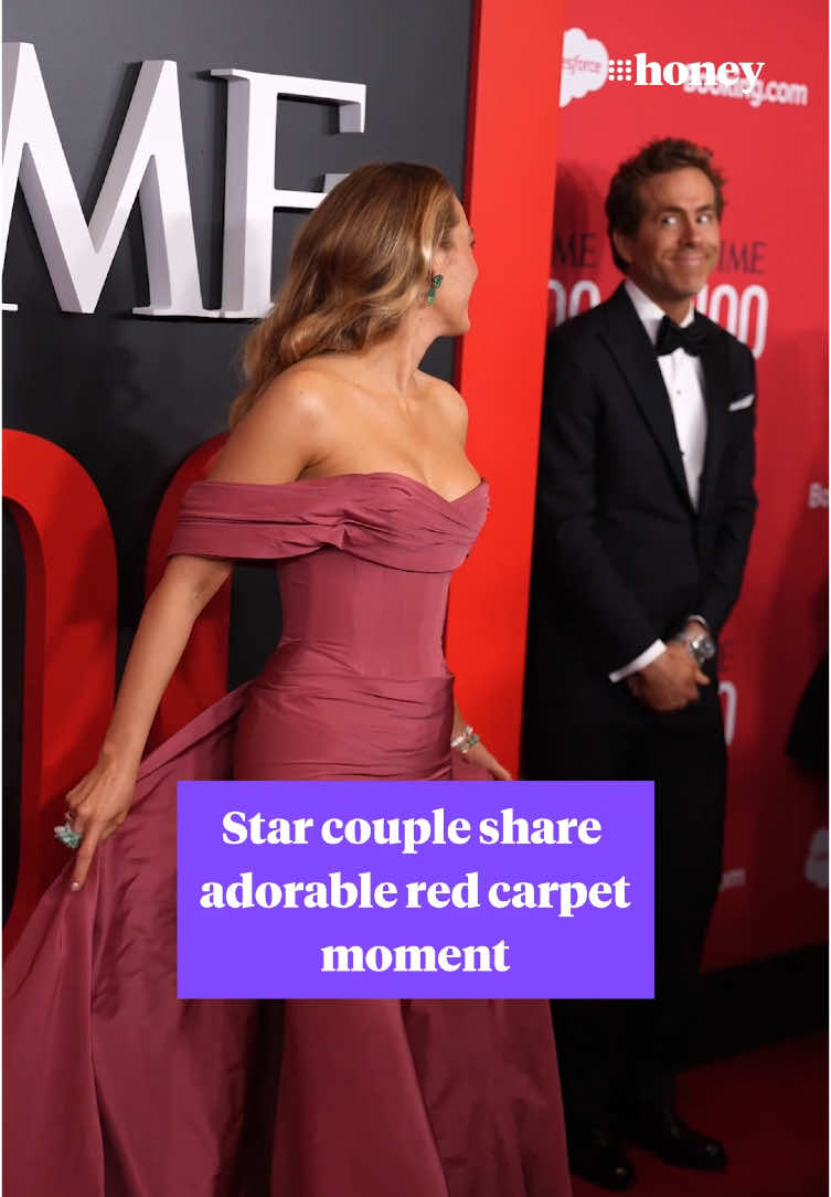 Ryan Reynolds has been spotted watching on as his wife Blake Lively stuns at the star-studded TIME100 Gala. More here ➡️ Link in bio.  #blakelively #ryanreynolds #redcarpet #time100 #couplegoals 