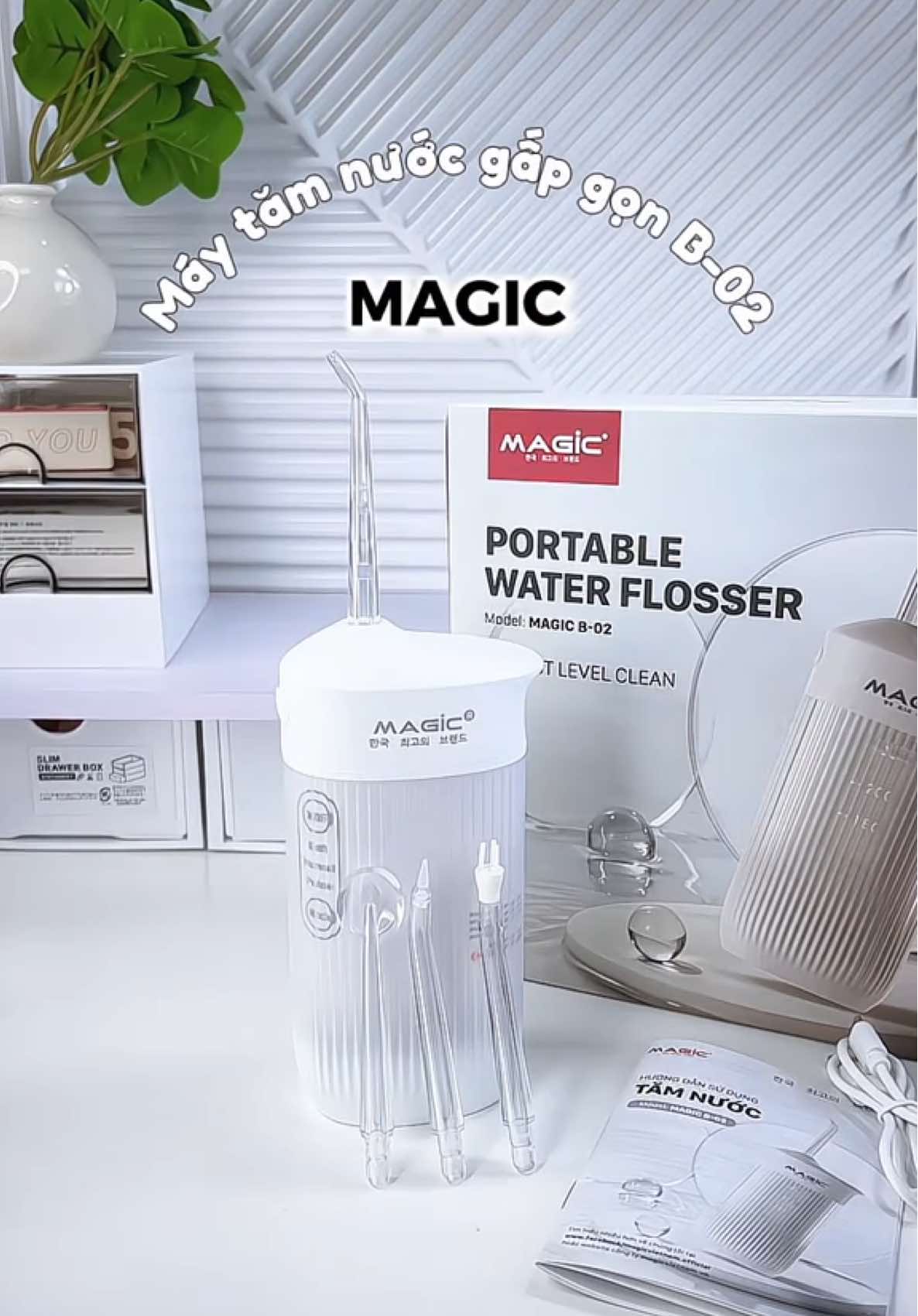 Máy tăm nước MAGIC B-03 đang deal hời 999k==> còn 299k nè, bà nào săn thêm voucher 15k thì thích nữa.  Nhỏ gọn 4 đầu tăm.  @MAGIC Vietnam Store #tamnuoc  #MAGICVietnam #MAGICKorea #giadungHanQuoc #tamnuocMAGIC