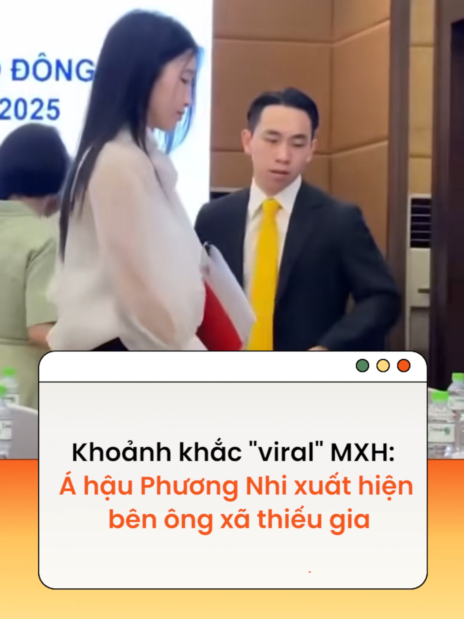 Khoảnh khắc hiếm hoi Á hậu Phương Nhi xuất hiện bên ông xã thiếu gia trong 1 sự kiện mới đây #phuongnhi #news #amm