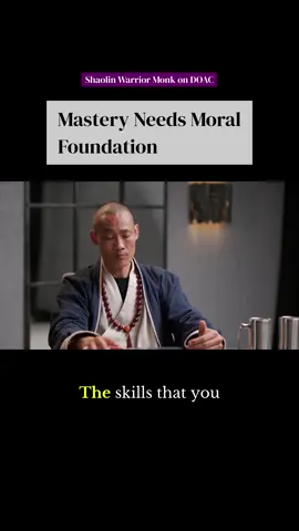 Virtues Drive Effective Teams - Shaolin Warrior Monk on DOAC #character #virtues #power #skill #responsibility #fyp #explore