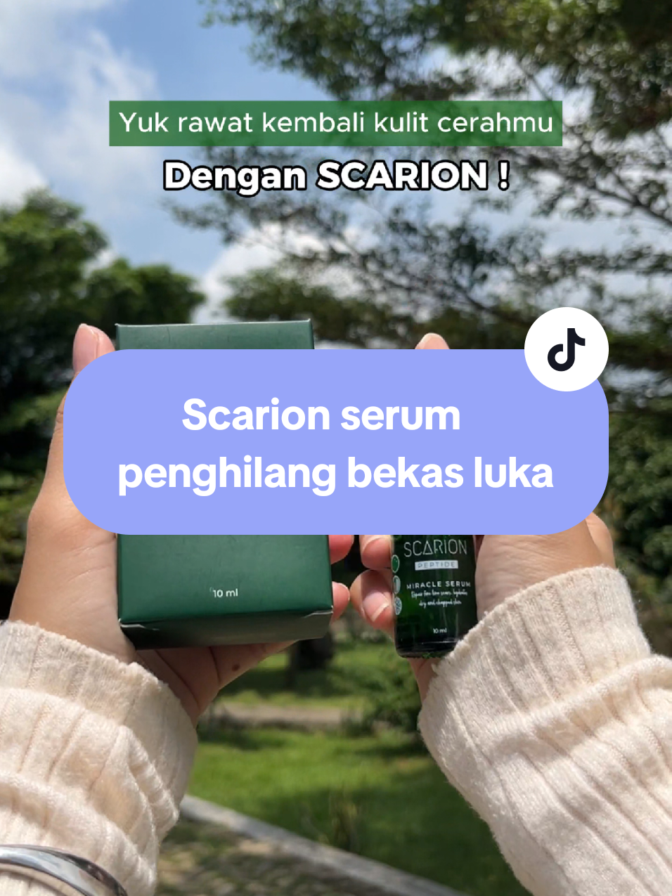 Nggak pede karena bekas luka? Mulai dari bekas jatuh, knalpot, jerawat, sampai stretch mark — semua bisa pudar dengan SCARION Peptide Miracle Serum! 💧Mengandung Peptida Aktif untuk regenerasi kulit 🛡️ Memperbaiki skin barrier 🌿 Aman untuk wajah & kulit sensitif 📦 Travel size, praktis dibawa ke mana pun! Buktikan sendiri keajaibannya ✨ #NoMoreScars dengan #SCARION  #kulitmanis #bekasluka #digigitnyamuk 