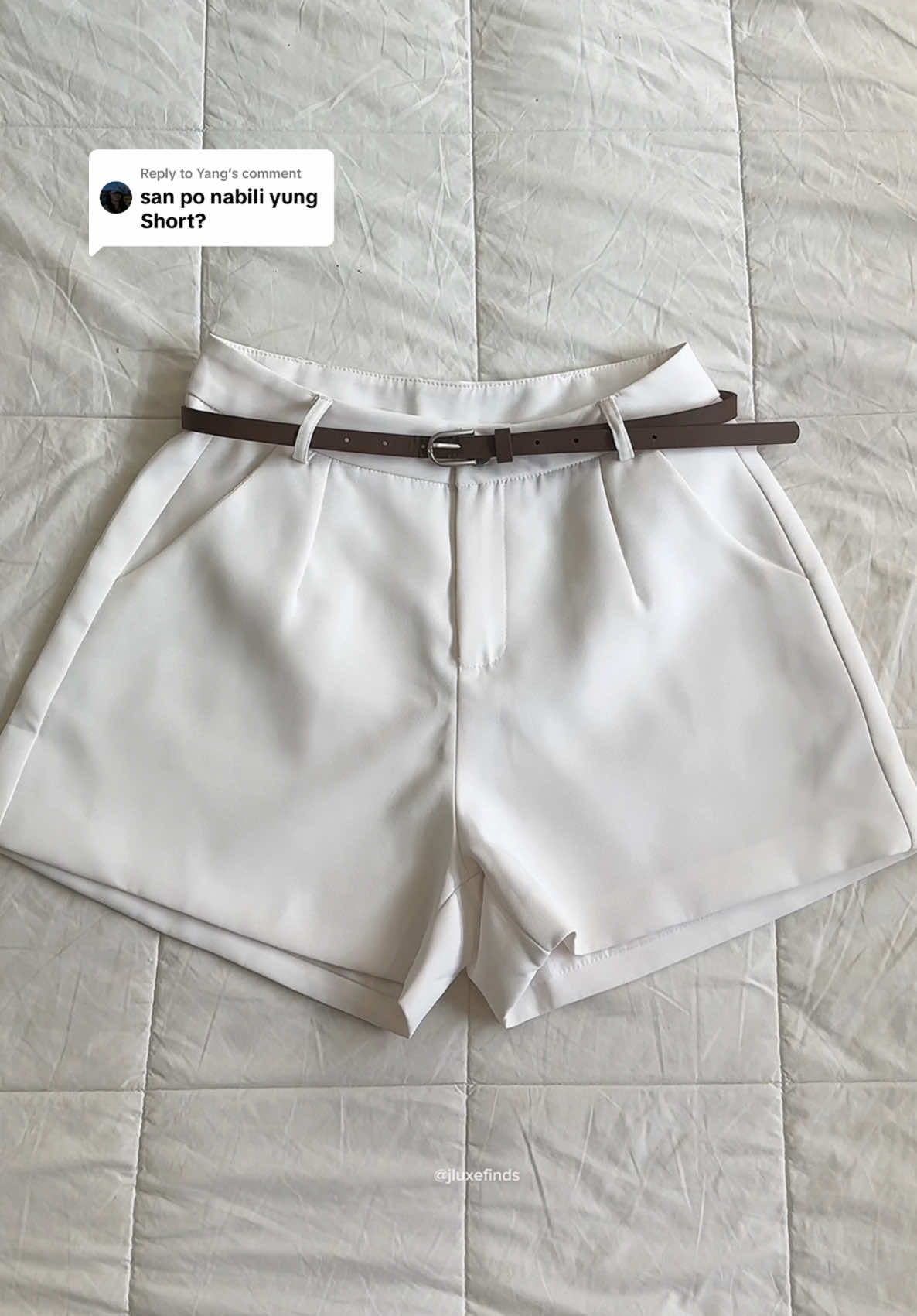 Replying to @Yang eto na ulit yung link!! sinasabi ko sa inyo sobrang ganda talaga nitoo🥹 worth it kahit medyo mahal ng konti. 💯 #shorts #shortsforwomen #trousershorts #outfit #fashiontiktok #fyp #viral #trending