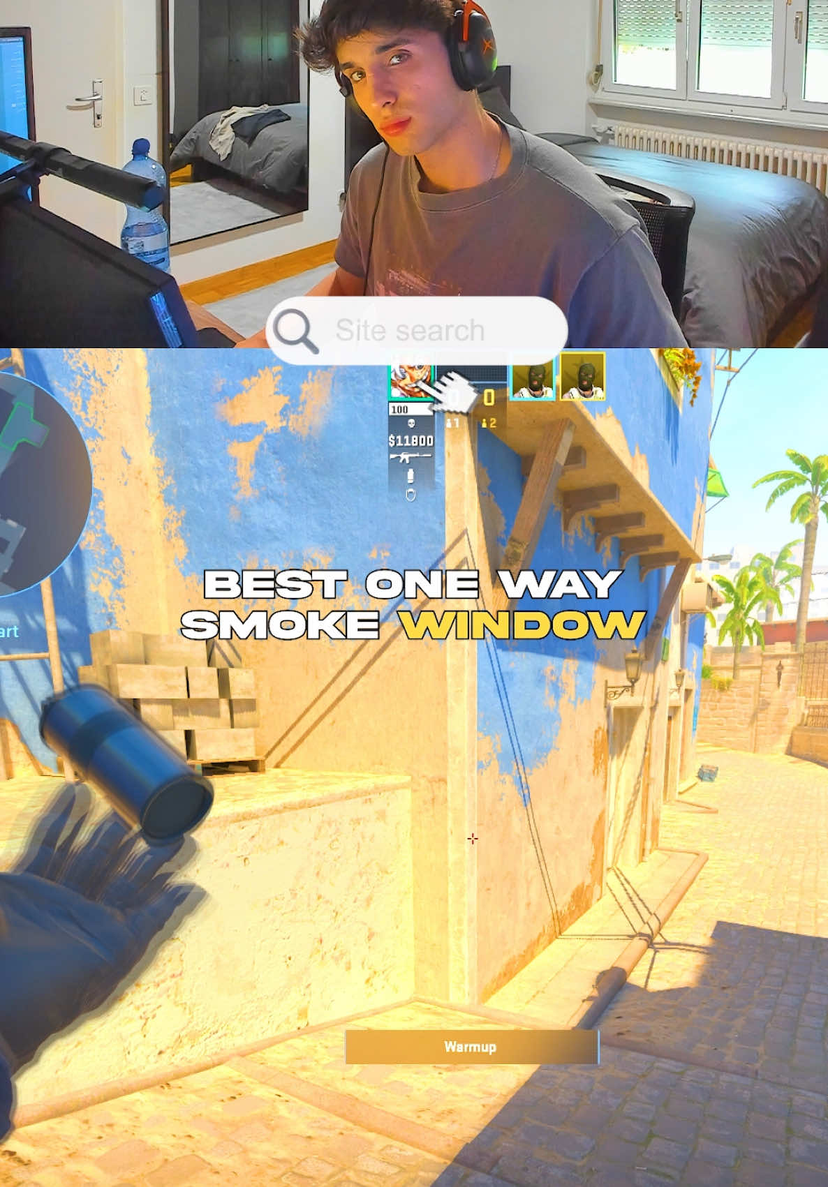 CS2 - Best One Way Smoke Window (Mirage)  #csgo #csgo #cs2 #fyp #gaming #counterstrike #tipsandtricks 