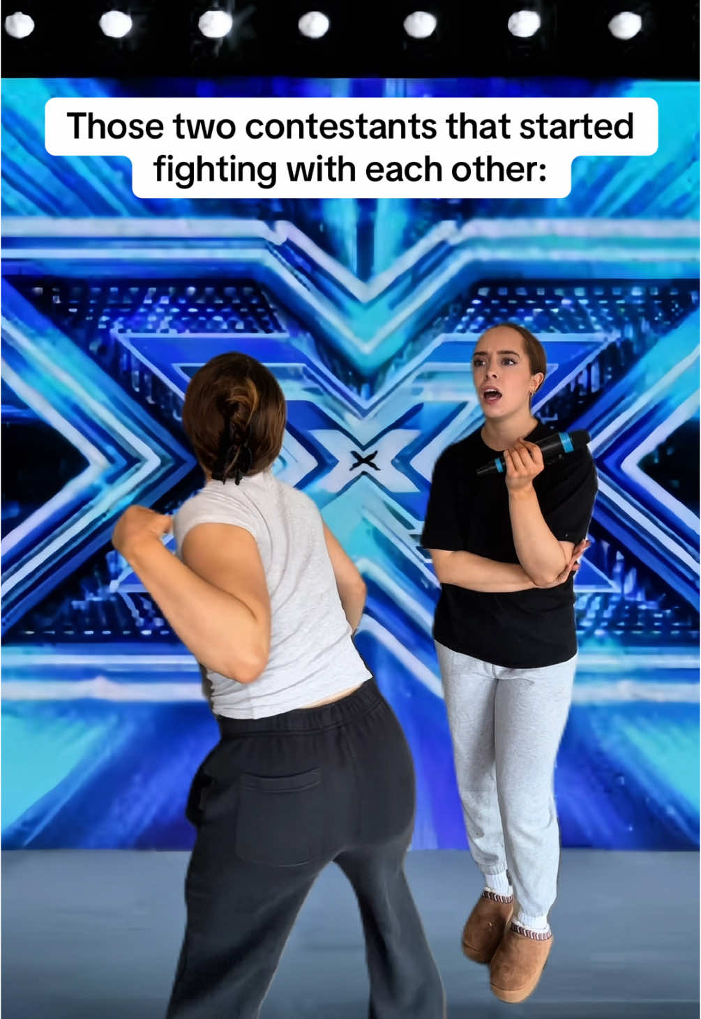 Abby and Lisa are the funniest audition of all time 😂 #relatable #xfactor #funny #viral #fyp #comedy #skit #tvshow #audition 