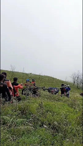 proses evakuasi pendaki Merbabu via timboa #merbabutimbo #pendakiindonesia #pendaki #pendakigunung #merbabu #gunung 
