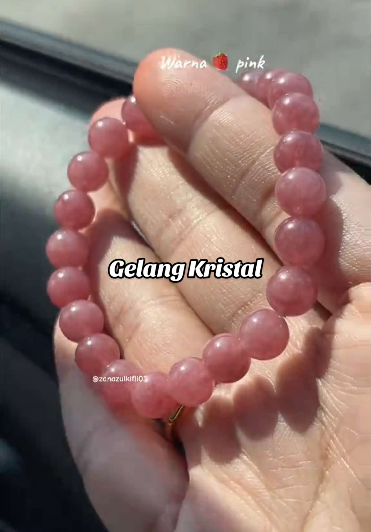 Comel betul warna pink ni 😍 #gelangkristal  