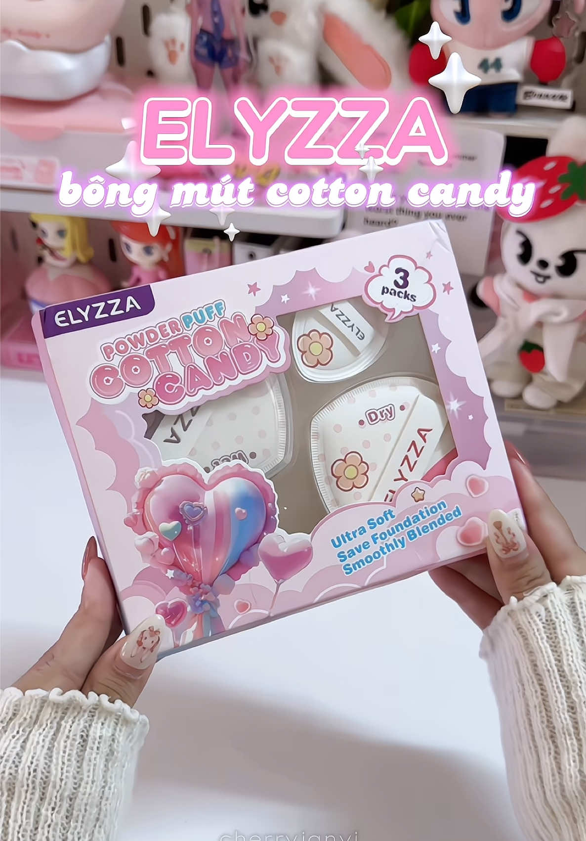 bông mút cưng nhất của nhà @ELYZZA 😘💕 #elyzza_official #elyzza #bongmut #bongtrangdiem #unboxing #girl #fyp #makeup #pink 