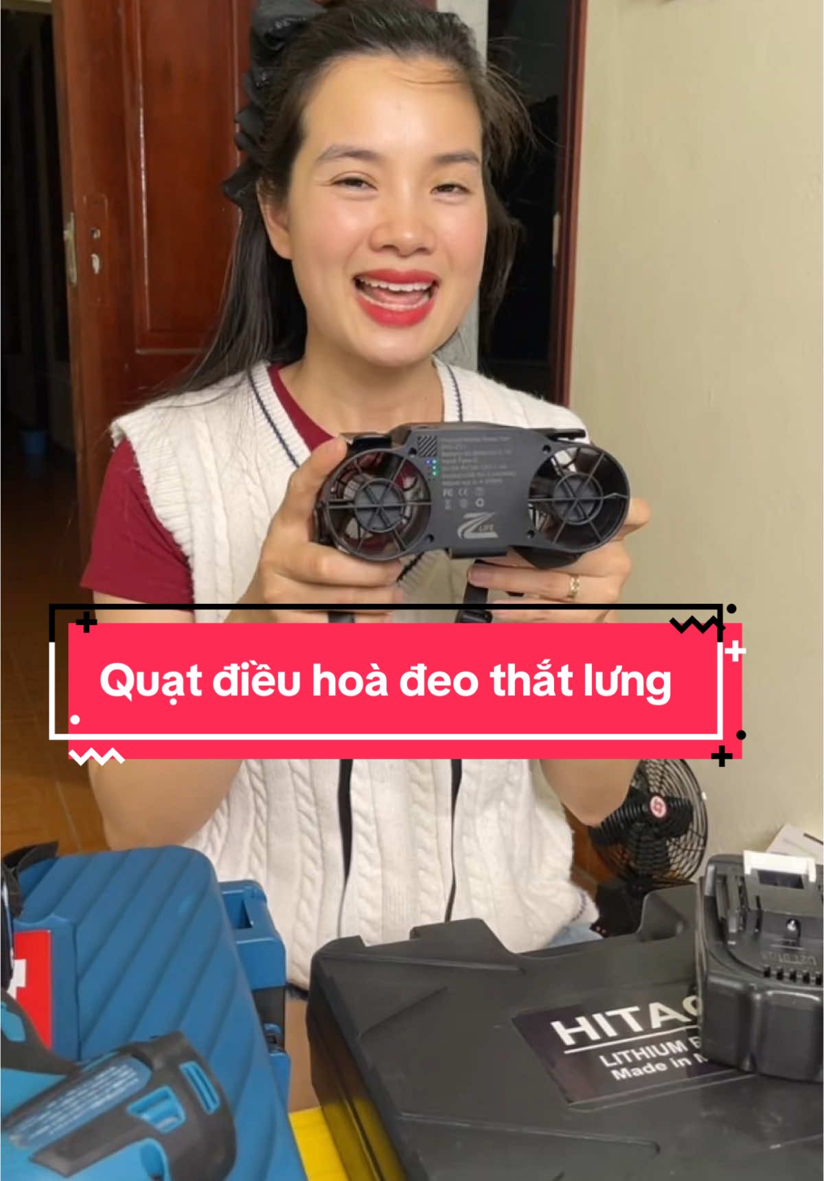 Anh em thợ đi làm trời nắng nóng, nên sắm 1 con quạt điều hoà này nha #thanhmai92 #quatdieuhoa #quatdieuhoadeothatlung #quattichdien 