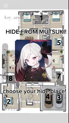 HIDE FROM MUTSUKI! #bluearchive #hideandseek #mutsukibluearchive 