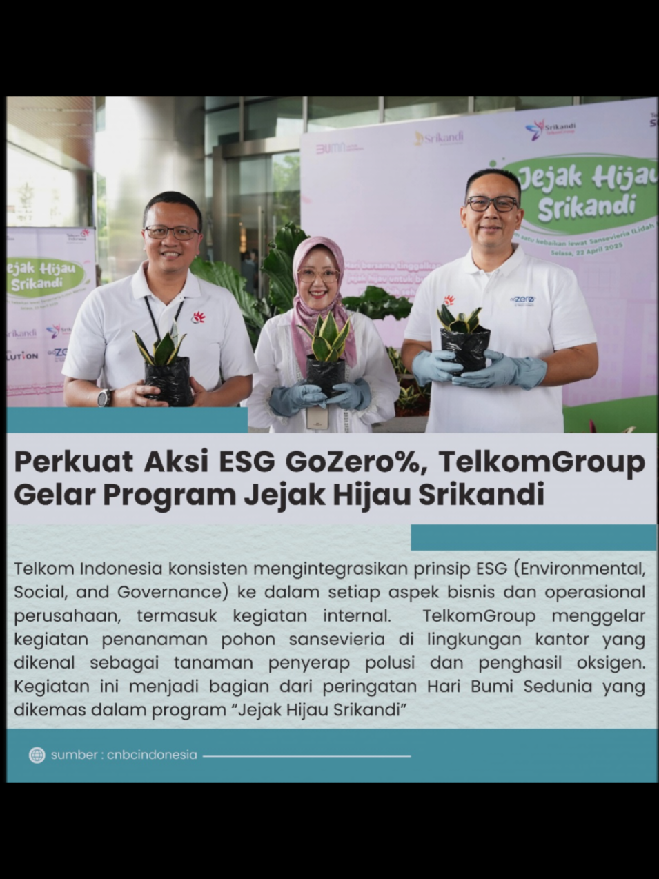 perkuat aksi ESG Gozero% Telkom Group program jejak Hijau Srikandi #berita #telkomindonesia #tepatsolutifindonesia #srikandibumn #elevatingyourfuture 
