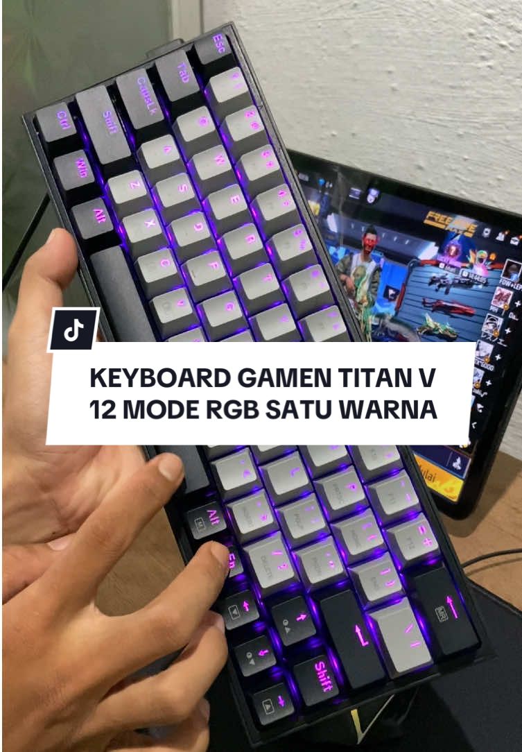 Upgrade set mobilador pake Keyboard Mechanical dari Gamen Titan V RGB🔥 #keyboardgaming  #keyboardrgb  #gamentitanv  #mobilador #mobilador_📲🖱️❤️ #freefire #4u #xyzbca 