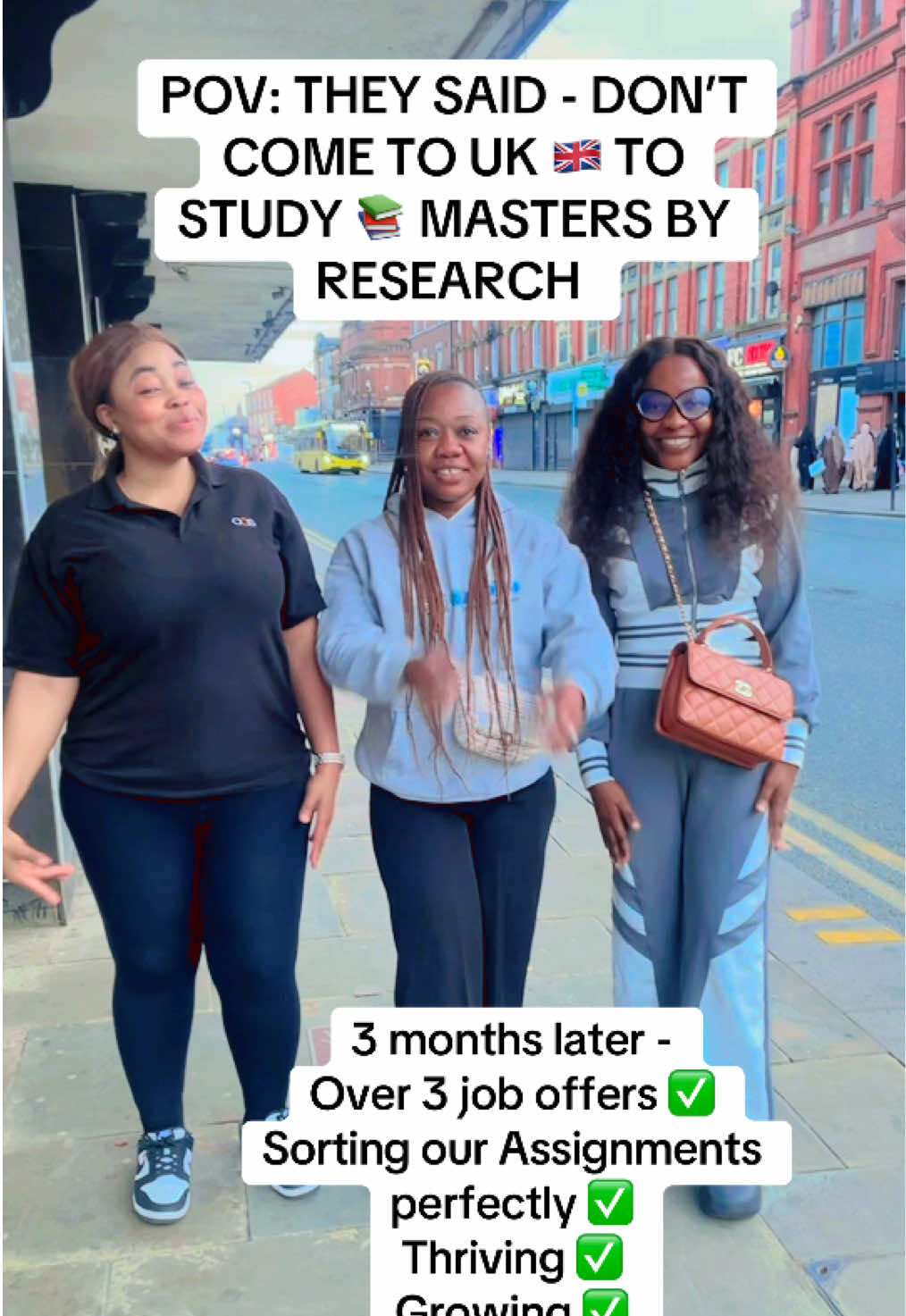 They said, it’s a waste of resources, don’t come to Uk 🇬🇧 in 2025, you will suffer, no job, no house , no need, you can pay your school fees.  3 months later 💃💃 see us thriving and winning 🫠👍 Dear Nigerians who use to travel via the study route, Your dreams are valid 📌  My ladies @eatwithonyi @LadyPeace keep wining my ladies 😍😍😍 #fyp #ukinterview #internationalcouple #internationalstudent #lifeinuk🇬🇧 #nigeriainuk🇳🇬🇬🇧 