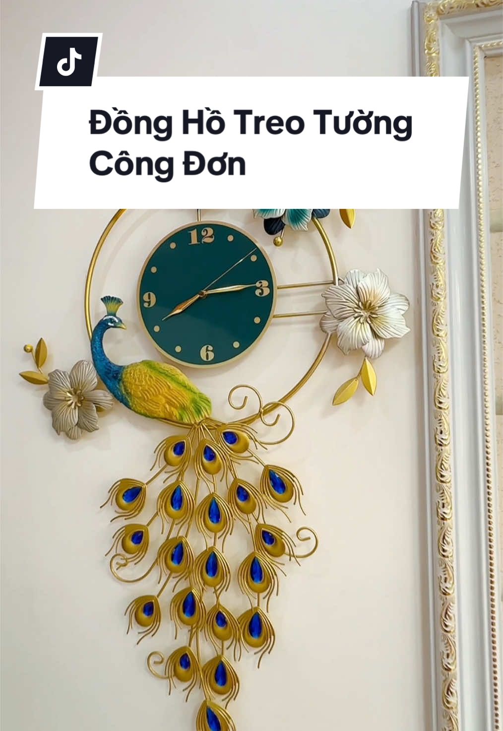 Đồng hồ treo tường mẫu công đơn #donghotreotuong #trangtrinoithat #wwwmindecor #muataitiktokshop #xuhuongtiktok 