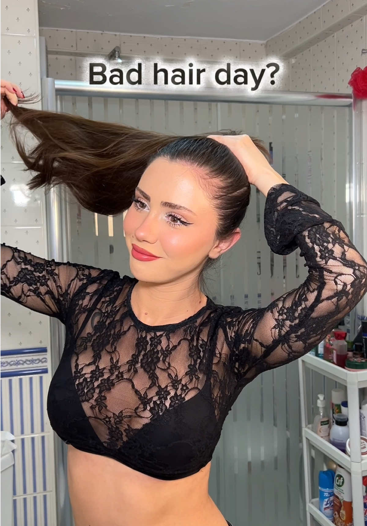 At kuyruğu gerçekten günü kurtarıyor 🎀💗 #hairstyle 