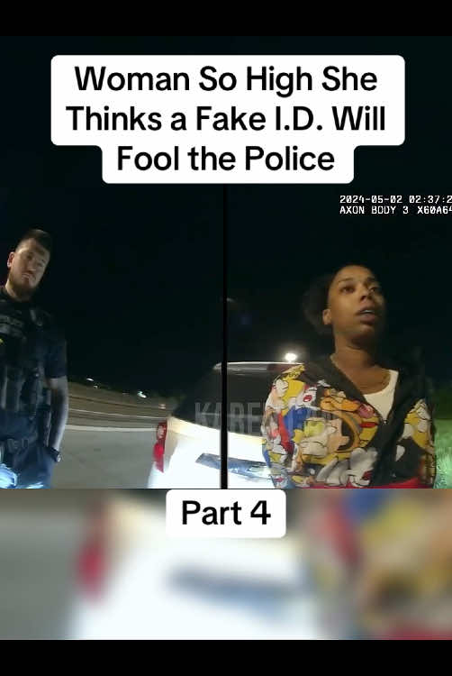 Woman So High She Thinks a Fake I.D. Will Fool the Police #cops #police #copsusa🚔🇺🇸 #policeofficer #foryou 