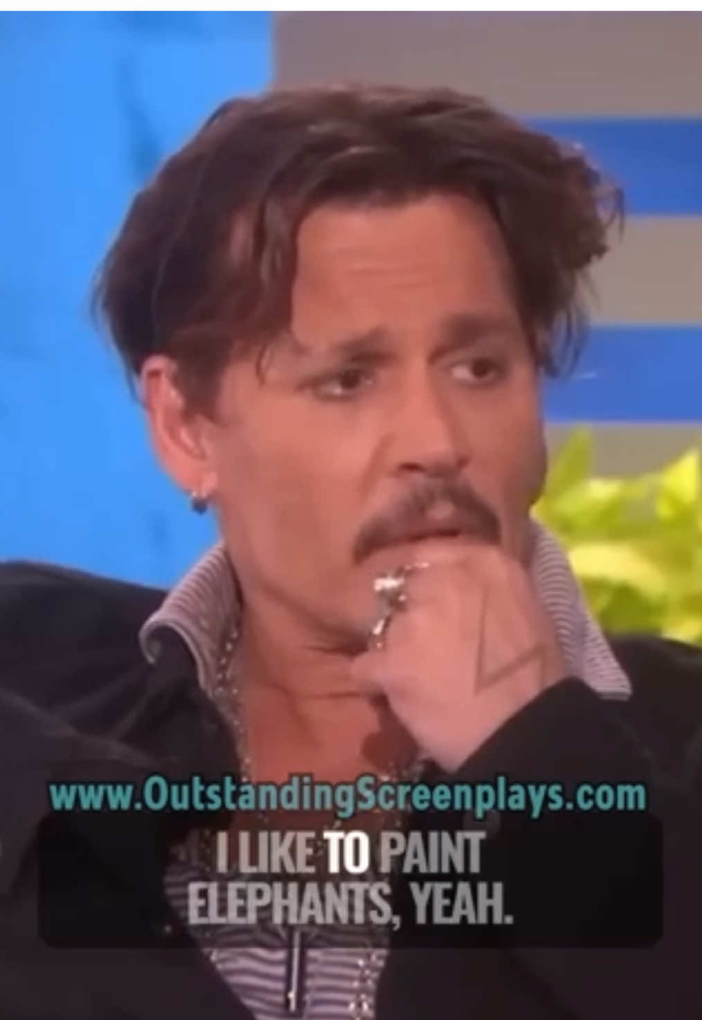 Why #JohnnyDepp Paints Elephants 😉 #screenwriting #screenwriter #screenplay #fyp #shorts #filmtok #author #writer #movie #films 