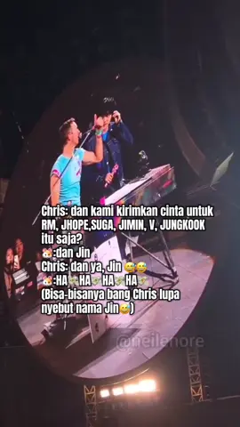 Pas bang Chris nyebut nama semua member kok jadi mewek terharu ya🥹konser coldplay yg akan datang nanti semoga bisa bareng sepanggung lagi sama semua member bangtan🥰💜#seokjin#chrismartin #coldplay#btsarmy#bangtansonyeondan방탄소년단 