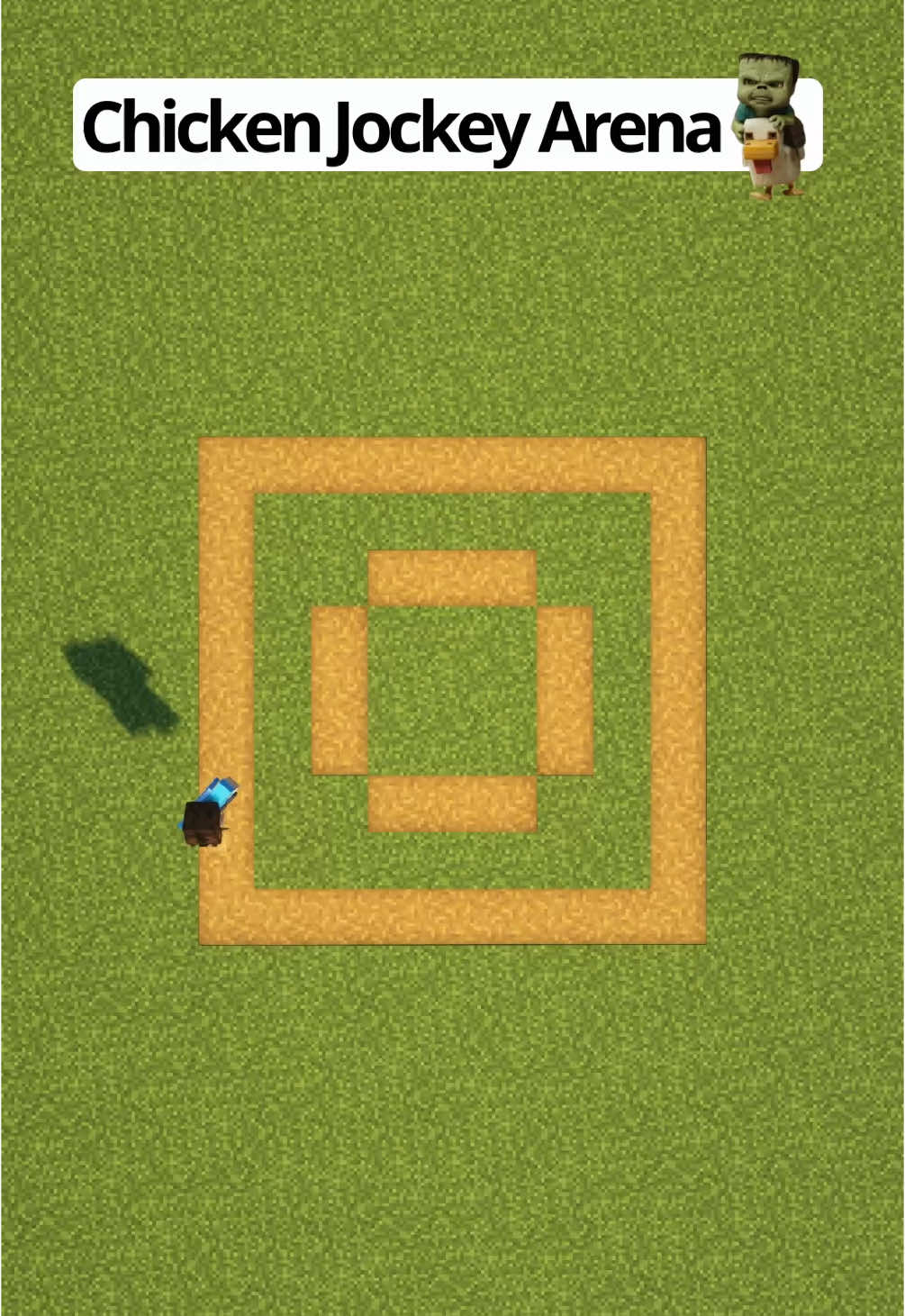Minecraft CHICKEN JOCKEY Arena Tutorial #Minecraft #minecraftbuilding #minecraftbuilds #minecrafttutorial 