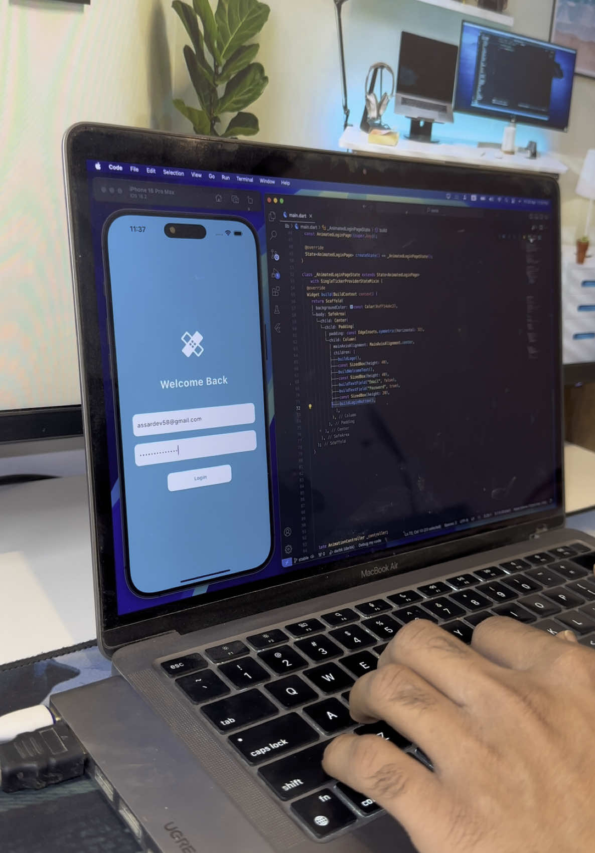 🔥 Smooth Login Animation in Flutter! 💙✨ #flutterdev #ui #flutter #appdesign #fluttermagic #devcommunity 
