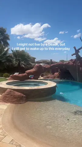 It’s almost summer! #Summer #pool #minigolf #court #relax #stgeorgeutah #fyp #life #viral #blue #sun #palmtrees #peace #swimming 