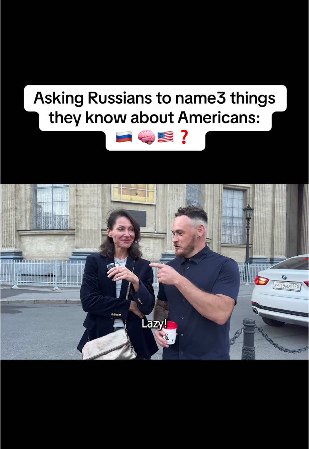 Asking Russians to name 3 things they know about Americans:
