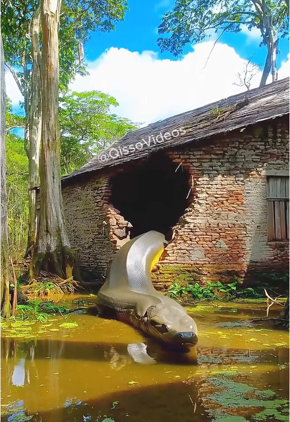 essa anaconda estava morando numa casa abandonada #anaconda #natureza #amazing #cobra #foryoupage 