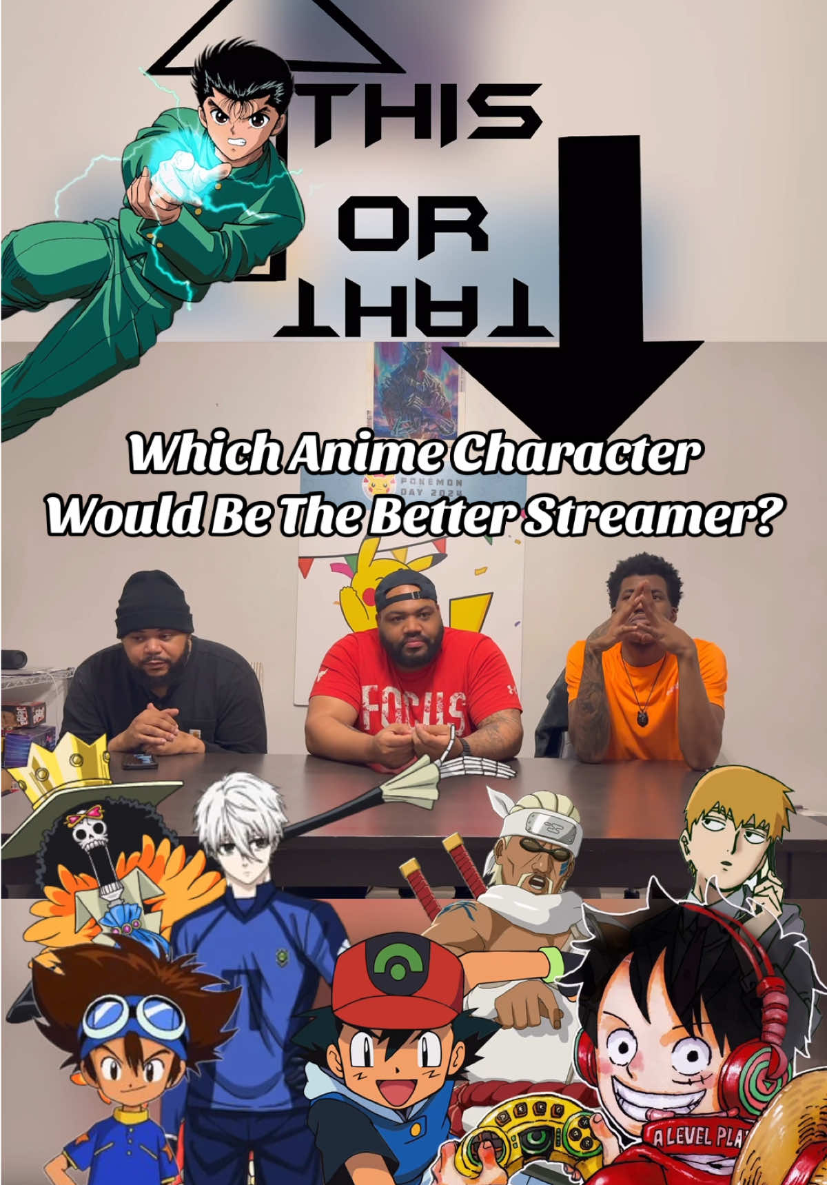 Which Anime Character Would Be The Better Streamer? 👀 @PYSO HOUSE @Jordan @RcSlater_TV @J  #jiggyboog #ohyeahitsjiggy #anime #onepiece #naruto #bluelock #sololeveling #yuyuhakusho #mobpsycho100 #pokemon #digimon #animeboog #twitch #streamer #stream 