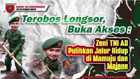 Rakyat bersama TNI melaksanakan tugas negara. Terobos Longsor, Buka Akses : Zeni TNI AD Pulihkan Jalur Hidup di Mamuju dan Majene #tniad  #dispenad  #puspentni  #TNIindonesia 