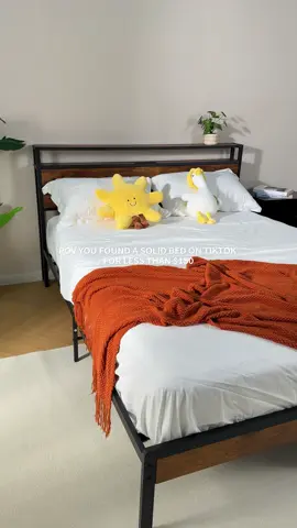 Had to replace our broken bed in a rush—ended up finding my favorite piece in the whole house 😍 #LIKIMIO #bedframe #bedroomdecor #homeimprovement #organizing #tiktokbed #tiktokfinds #tiktokfurniture  #vintagevibes #cozybedroom #fyp #tiktokshoprestock 