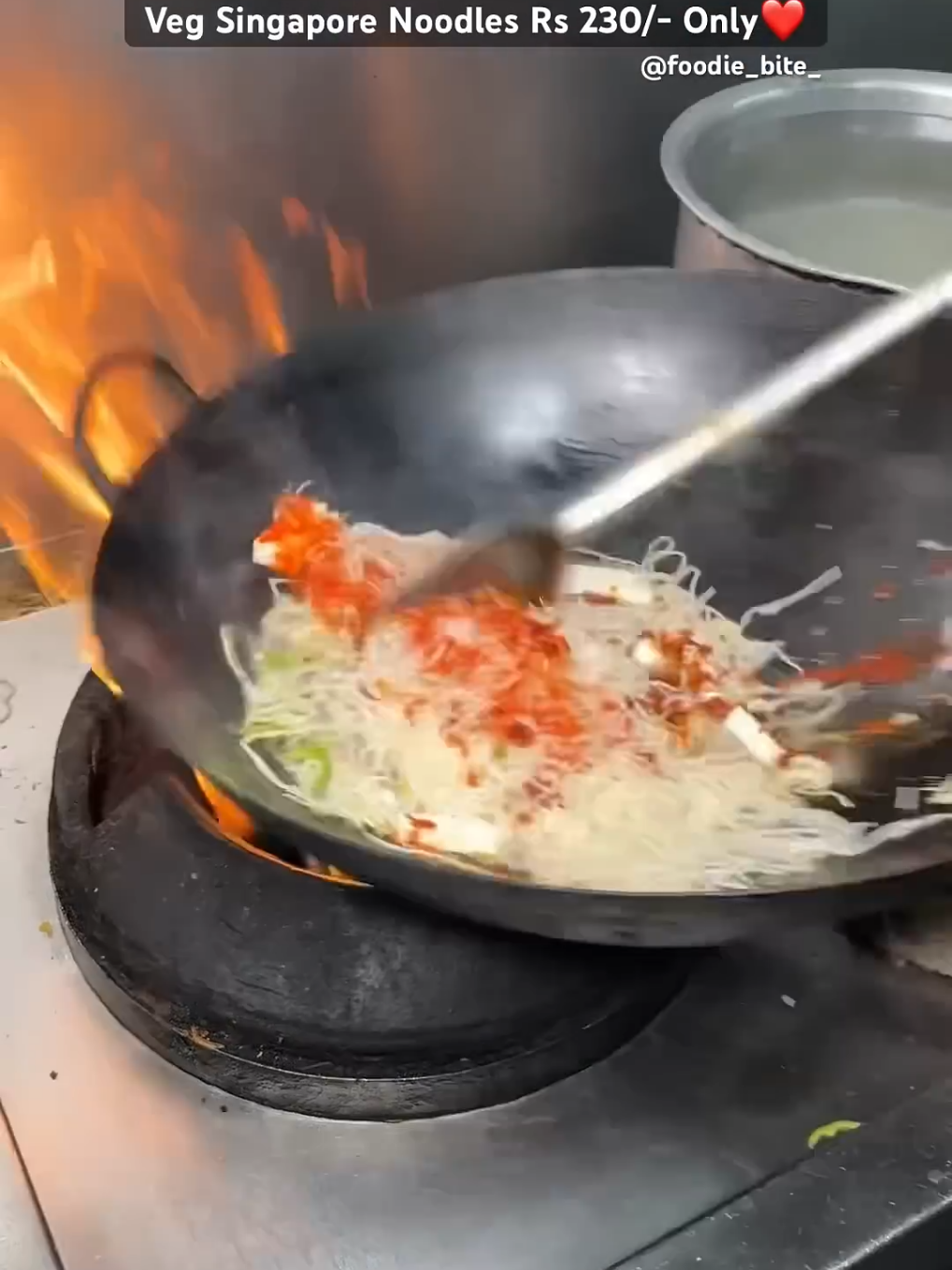 Desi tadka ke saath Street Style Singapore Noodles – swaad ka dhamaka! @Animal Pulse  #Foodie #foodbloggers #trending #indianstreetfood #singaporenoodles 