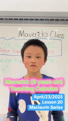 Maclaurin series for sin(x).  Disclaimer: This account is fully managed by Maverick’s family. Maverick does not have access to this account on his own.  #profoundlygifted #8 #teachersoftiktok #calculus #fun #math #inspiration #boy #girl