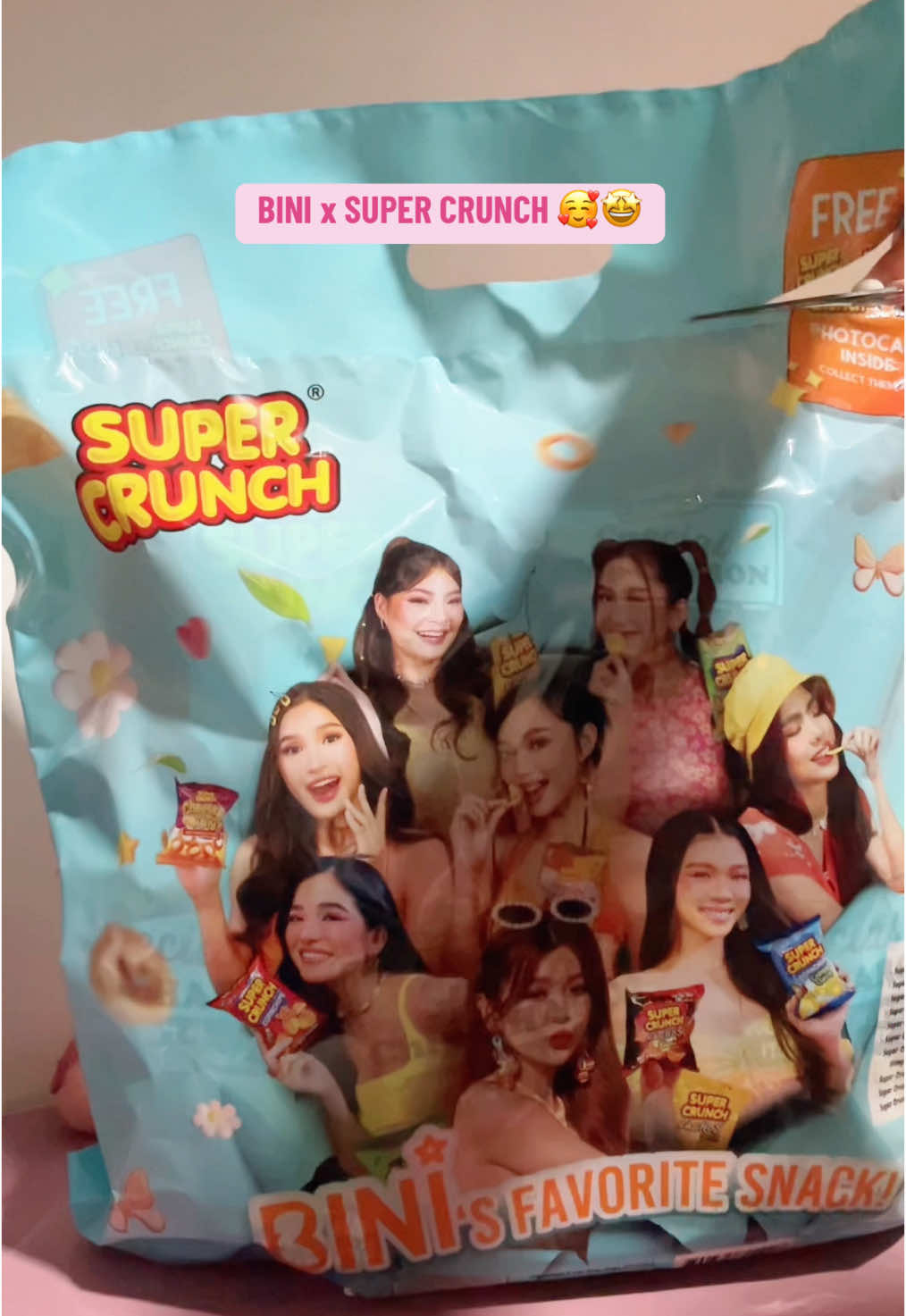 BINI X SUPER CRUNCH ! 🤩🩷🙌🏻 #bini #photocard #supercrunch 
