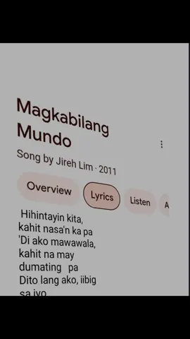 Magkabilang Mundo | LYRICS #magkabilangmundo #song #lyrics #googlelyricsvideo #googlelyrics🎧 #relapse #fypage #foryou #abcxyz #zyxbca 