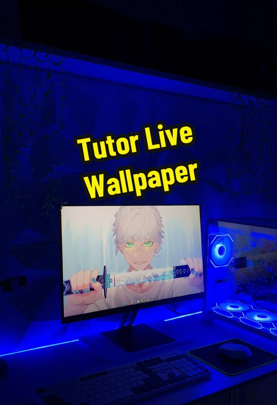 BACA CAPTION ❕  • Download Aplikasi di Microsoft Store : Lively Wallpaper  • Cari wallpaper livenya di website : Moewalls , cari Samurai Anime Boy Koi • Masuk Lively wallpaper > klik tanda (+) diatas > Choose a file > cari wallpaper yg tadi didownload > namain title wallpapernya bebas > 3 kolom dibawah biarkan kosong > klik oke . Done ✅ #setupdesk #setuppc #livewallpaper #tutorial 