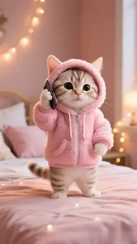 Cat talking phone #aicat #catlover #cutecat #funnycat #aivideos #trendingvideo #fyp #foru 