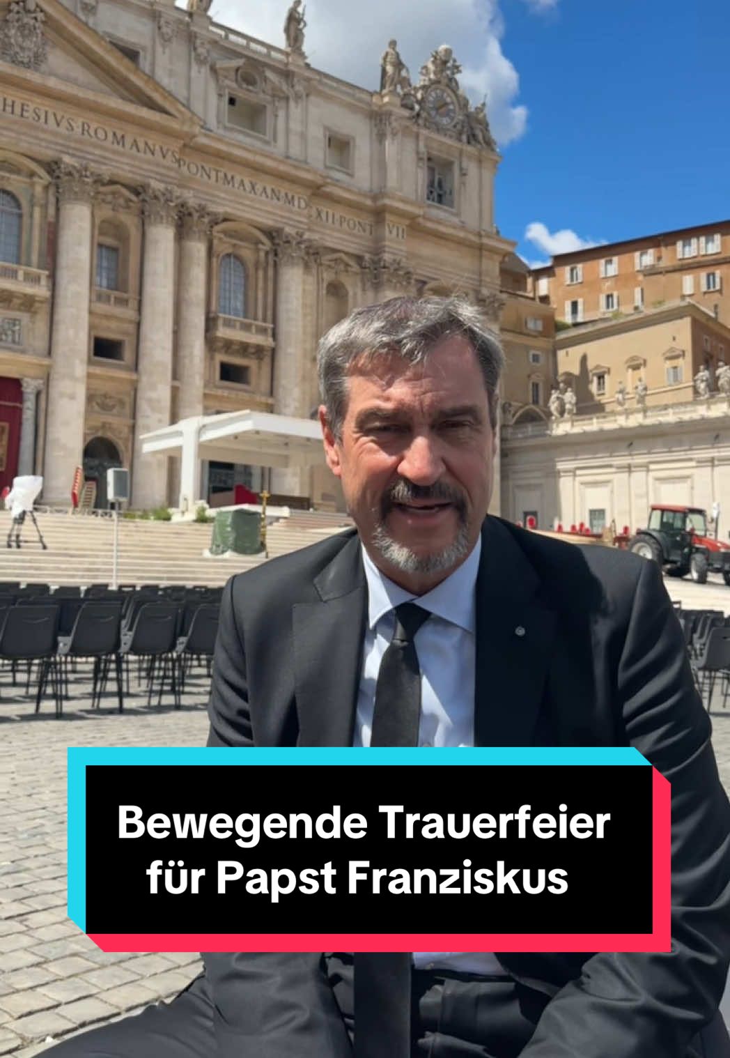 Bewegende Trauerfeier für Papst Franziskus heute in Rom: Franziskus war ein nahbarer, demütiger und sehr menschlicher Papst mit großem Herzen. Er war ein großer Mensch und ein fröhlicher Christ. Es war mir wie sehr vielen Menschen ein großes Anliegen und eine Ehre, heute bei der Verabschiedung dabei zu sein. #trauerfeier #rom #vatikan #abschied #franziskus #papst #trauer #söder #markussöder 