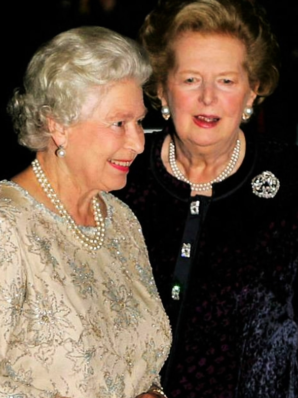 Queen Elizabeth II at Margaret Thatcher's 80th Birthday. #queenelizabeth #foryou #queenelizabethii #trending  #thatcher #royalfamily #uk #viral #fyp #xyzbca #foryoupage 