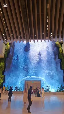 #CapCut #changiairport #ledscreens #waterfall#singapore 