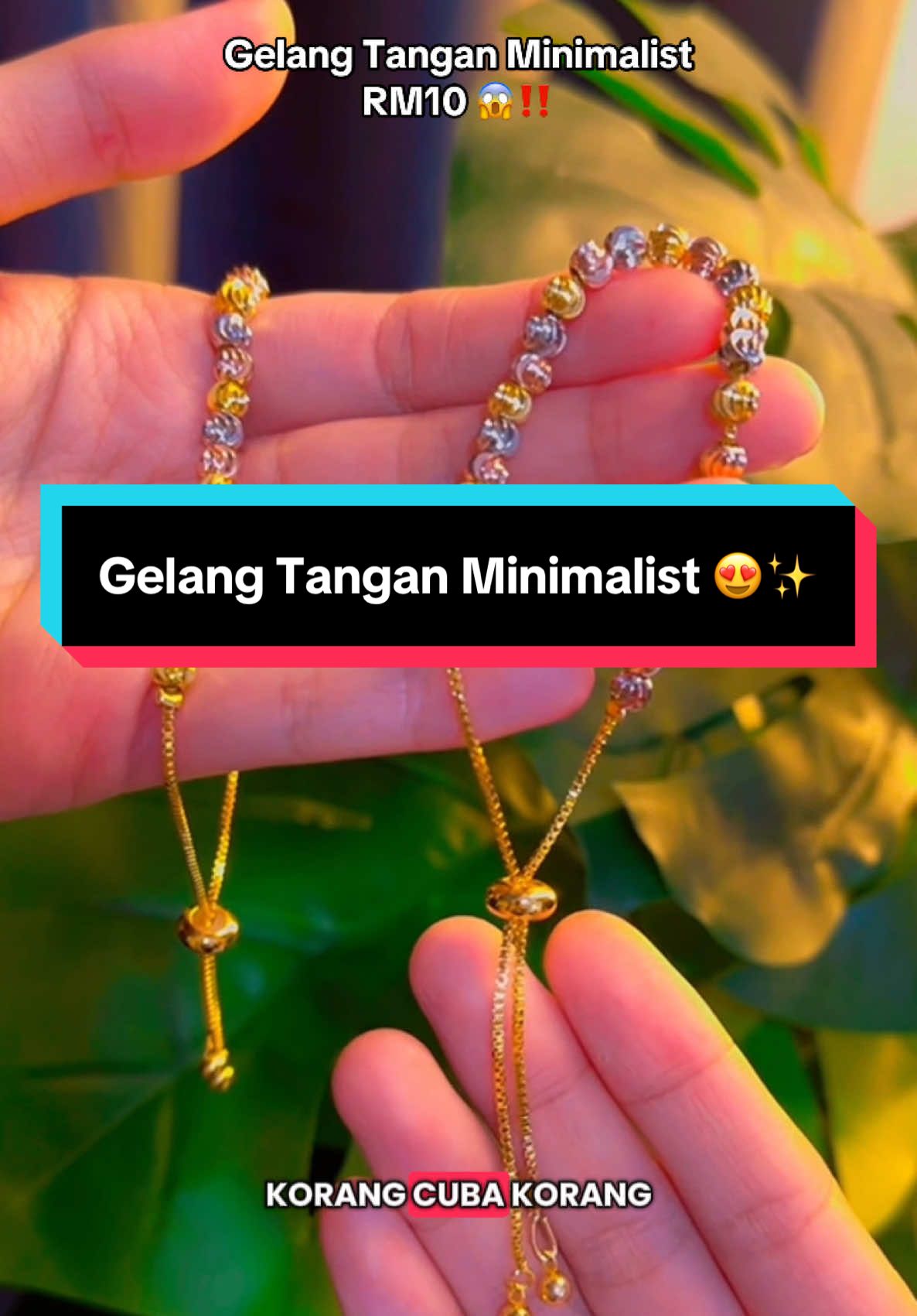 Gelang nampak mahal tapi RM10 je 😱 #gelang #gelangmurah #gelangtitanium #gelangemas #rantaitangan 