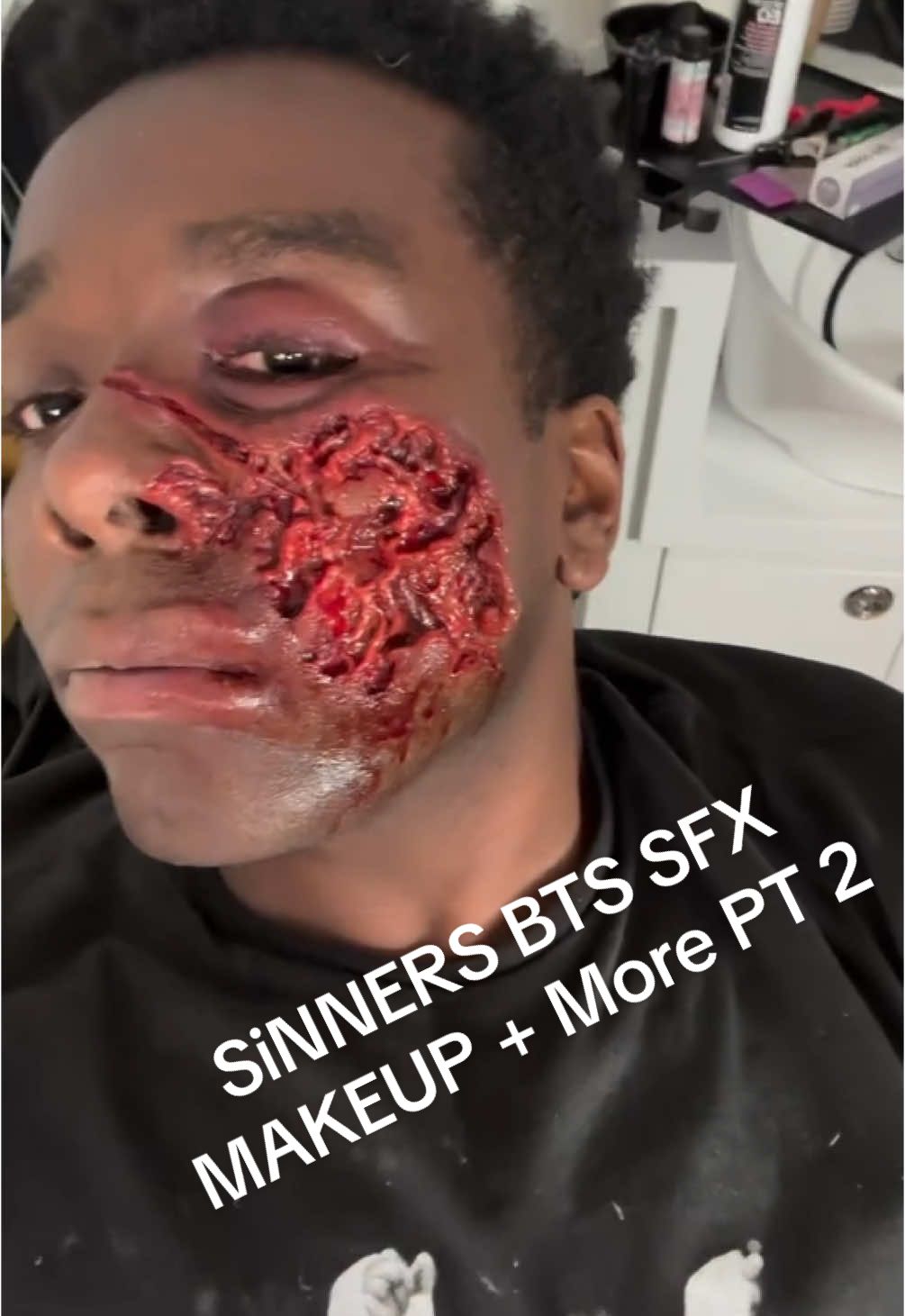 Being Blessed with the opportunity to work on #sinnersmovie is something I'll NEVER forget. Here's a peek into the process. #sinners #bts #sfx #sfxmakeupartist #sfxmakeup #sinnersmovie #vampires #letmein #ChristianRobinson #sinnersbestscenes #GoSeeSinners