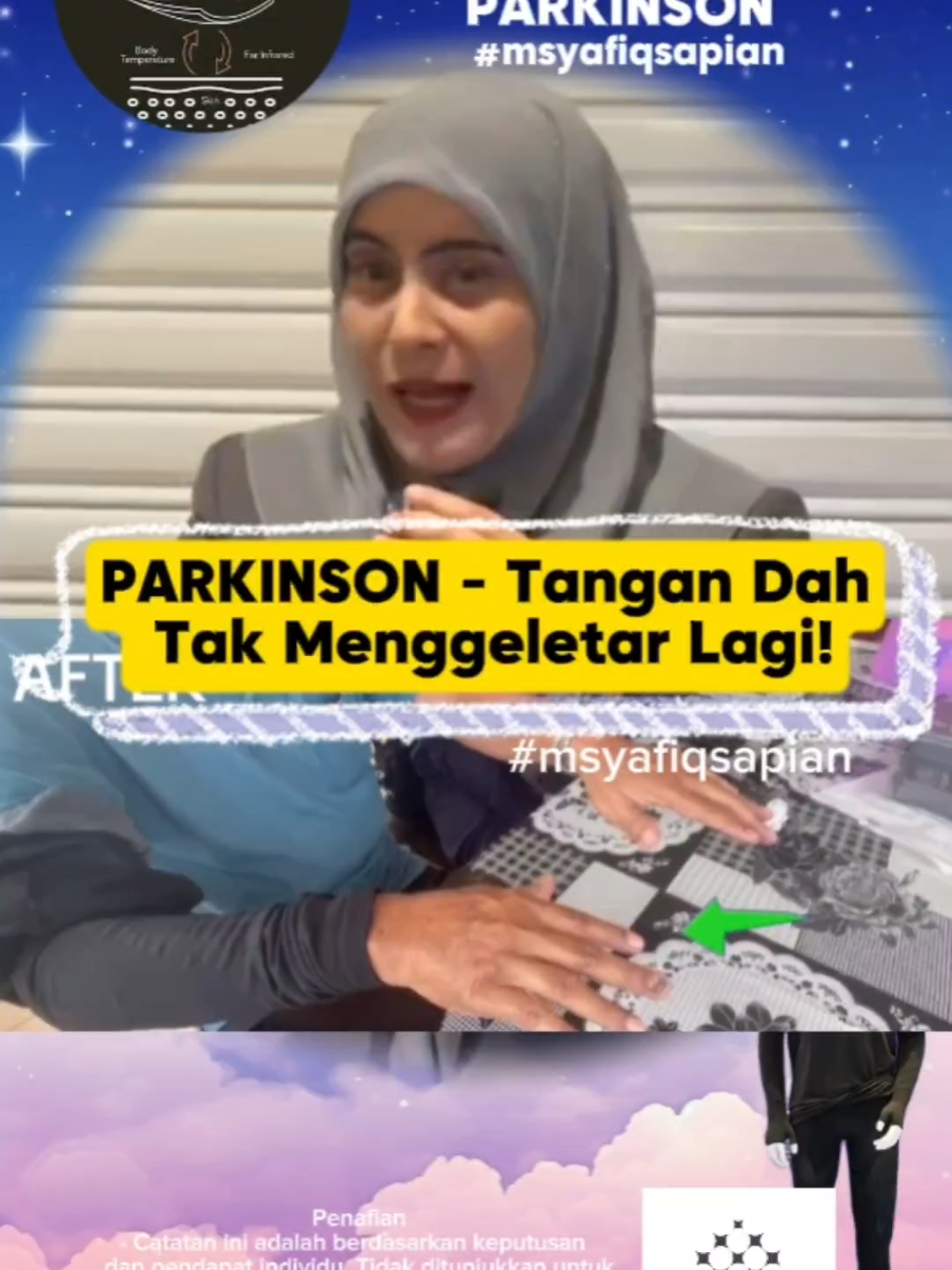 011.3601.8796 | Tangan dah tak mengeletar atau menggigil. Manfaat Aulora Arm Sleeve dengan pesakit Parkinson. Dapatkan Aulora. Roger k. #auloraarmsleeve #aulorapants #aulorapantswithkodenshi #aulora #parkinson #ParkinsonTestimoni #TanganMenggeletar #ParkinsonAwareness #ParkinsonMalaysia #ParkinsonSupport 