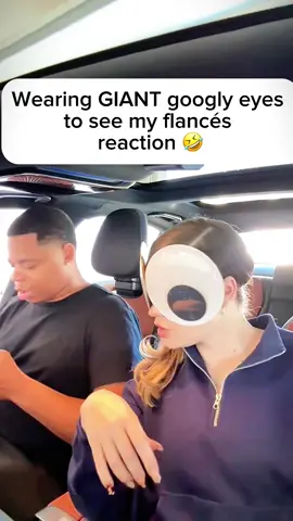 Wearing GIANT googly eyes to see my flances reaction 😃#funny #funnyvideo #scared #scarecam #scary #foryou #scareprank #prank 