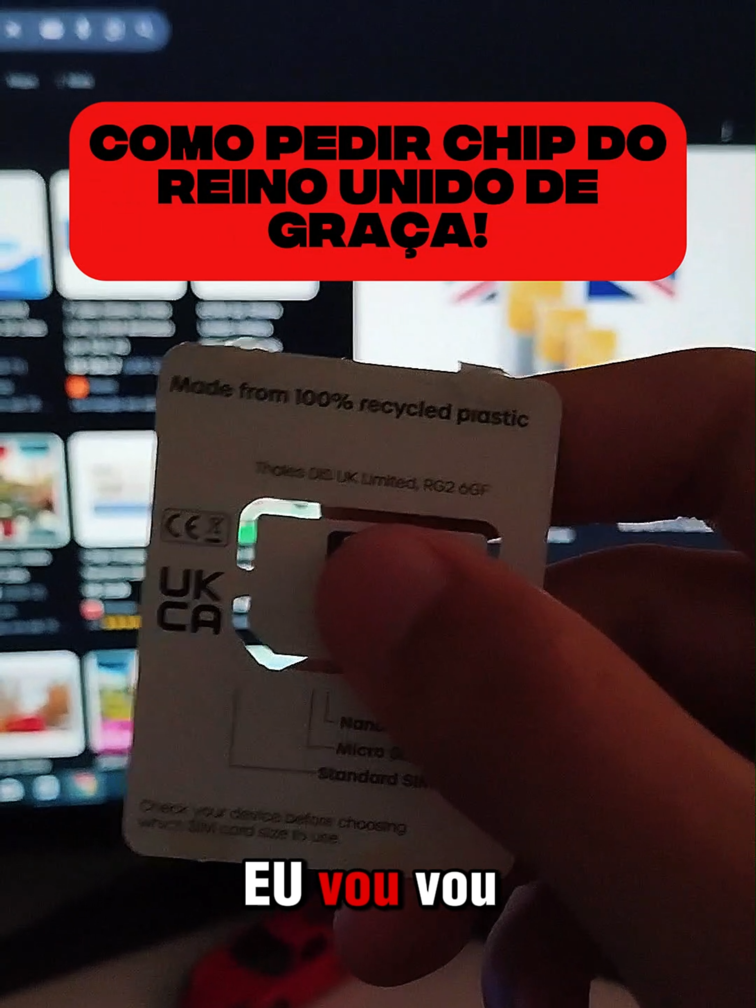 Como pedir o chip do Reino Unido totalmente de graça! #monetizar #reinounido #chip #gratuito