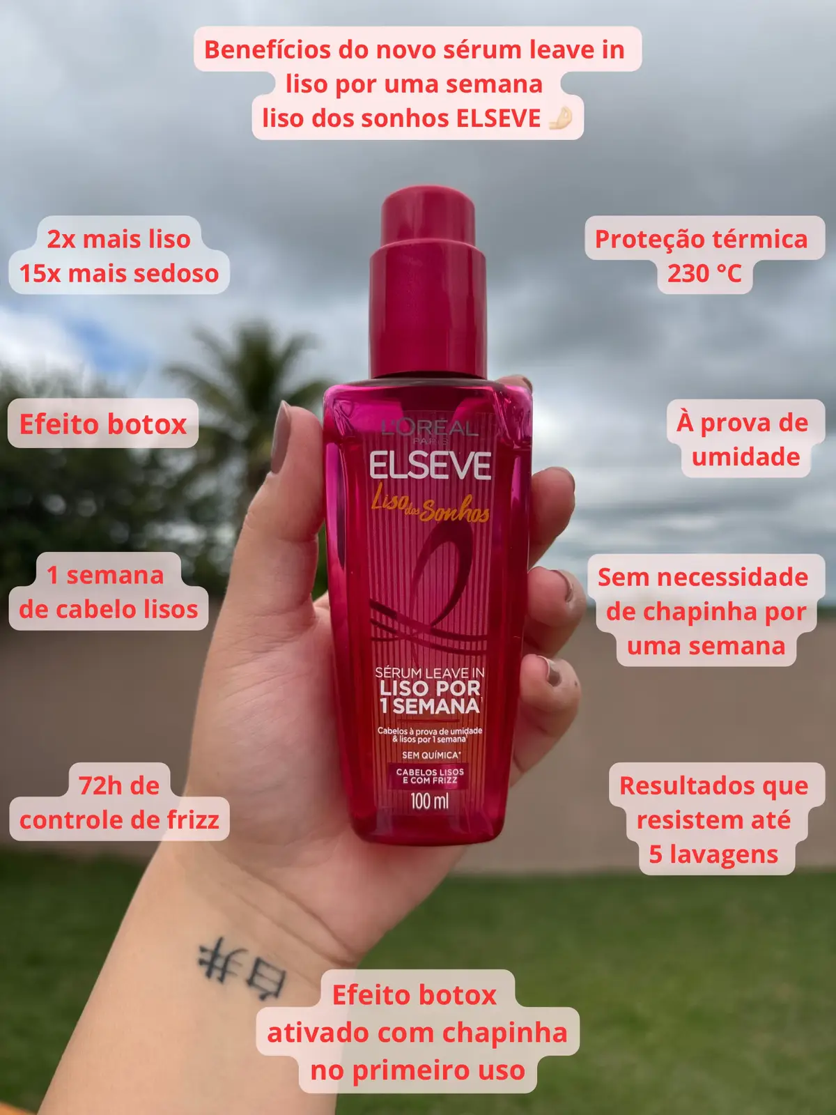 O queridinho do momento ✨ Testado e APROVADO 😍🤌🏻 ID do produto nos comentários 👈🏻 #cabeloslisos #serum #elsevelisodossonhos #fyy 