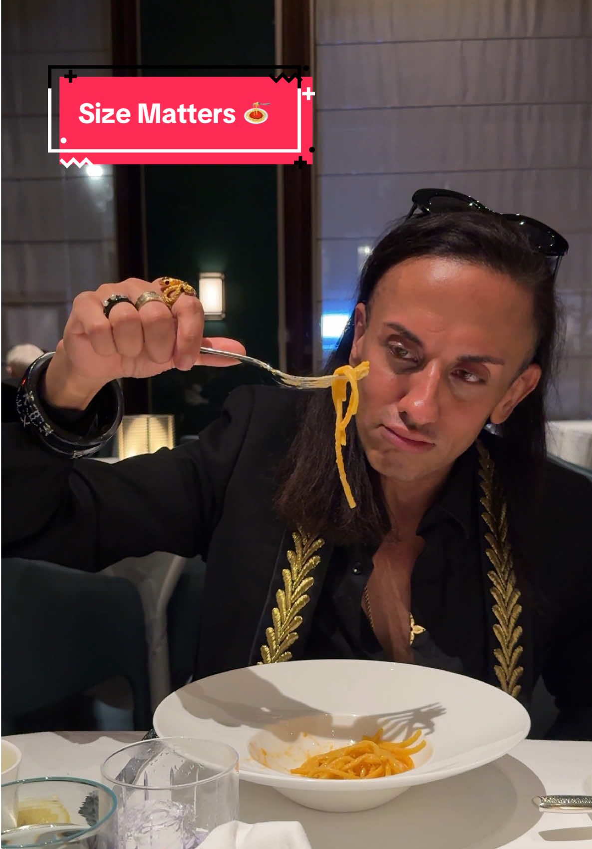Nobody wants a small bowl of spaghetti 🍝 Date night smiles at Armani Ristorante New York #spaghetti #italianfood #FoodTok #foodtiktok #armani, restaurants in New York, food in New York, fine dining New York, restaurants in NYC, food in NYC, fine dining NYC, #nycfoodie #nycfood 