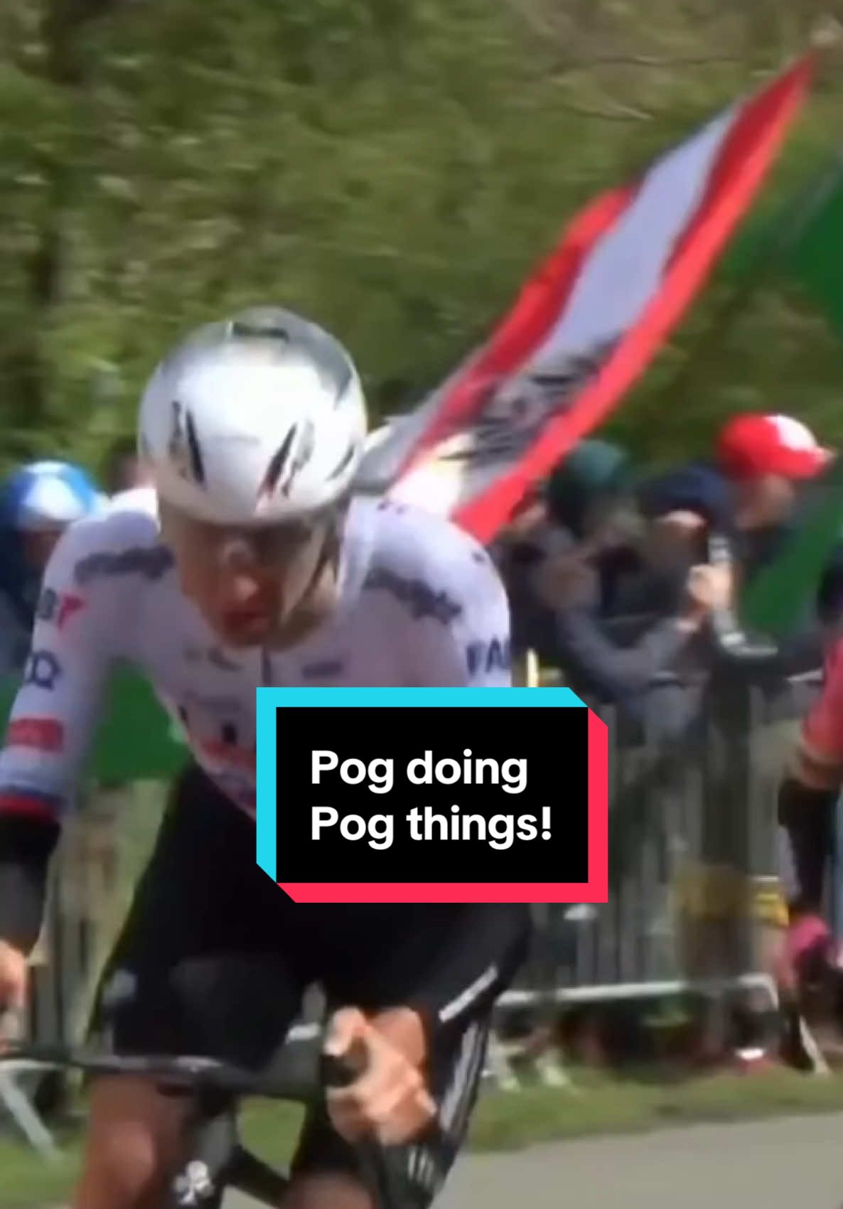 Pogacar doing Pogacar things 🤷‍♂️ #cycling #roadcycling #tadejpogacar 